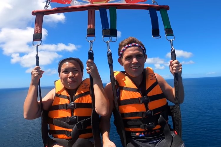 CRAZY PARASAILING EXPERIENCE! While Sand Beach Paradise thumbnail